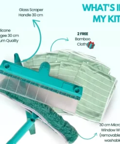 AquaSwipe™ Recyclable Silicone Window Squeegee Kit
